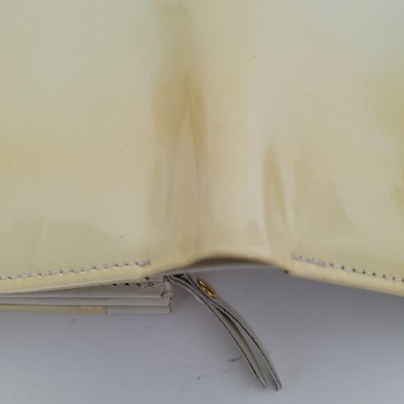 Charles Jourdan Paris Wallet Card Bill Medium Bifold Yellow Champagne Designer - Picture 13 of 16